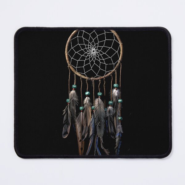 Item preview, Decorative Dreamcatcher with colored feathers print designed and sold by dcrc.