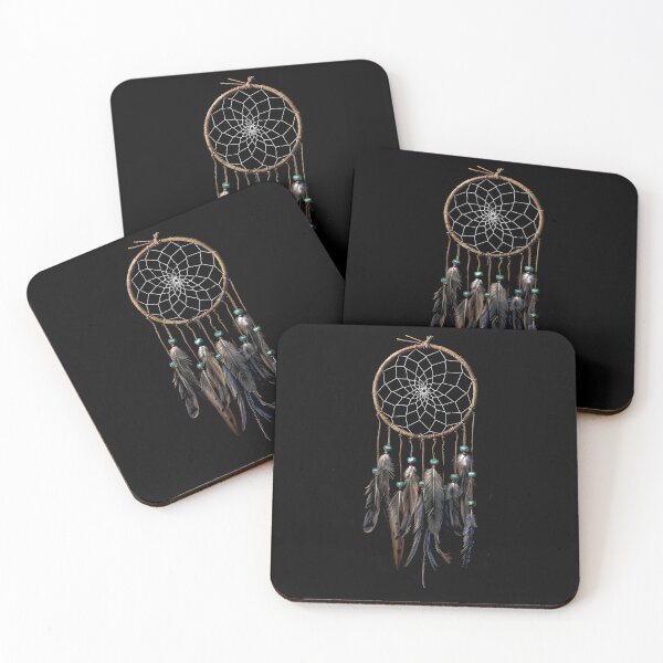 Item preview, Decorative Dreamcatcher with colored feathers print designed and sold by dcrc.