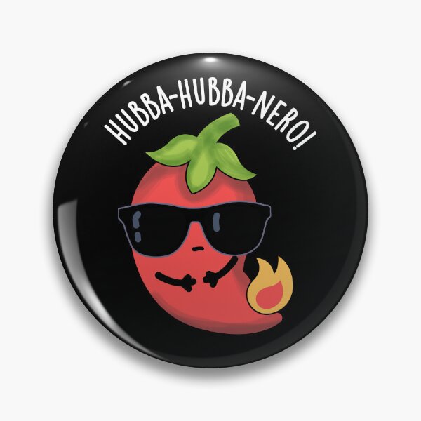 Item preview, Hubba-hubba-nero Funny Habanero Pun (Dark BG) designed and sold by punnybone.