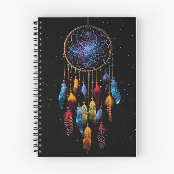 Item preview, Decorative Dreamcatcher with colored feathers print designed and sold by dcrc.