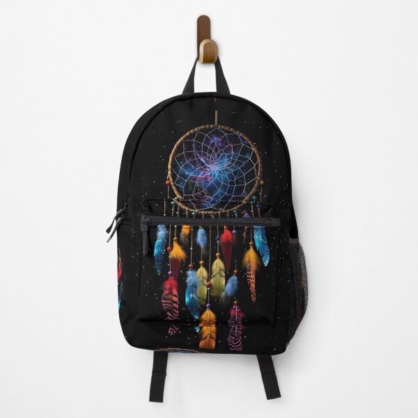 Item preview, Decorative Dreamcatcher with colored feathers print designed and sold by dcrc.
