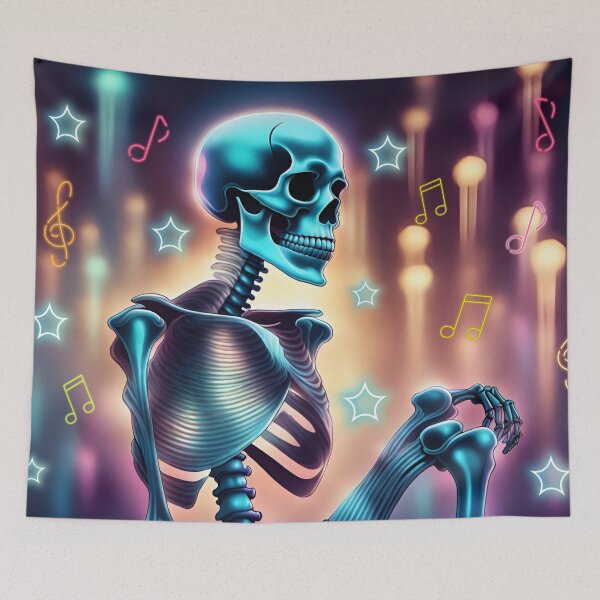 Item preview, Neon skeleton and music designed and sold by Artbellachi.
