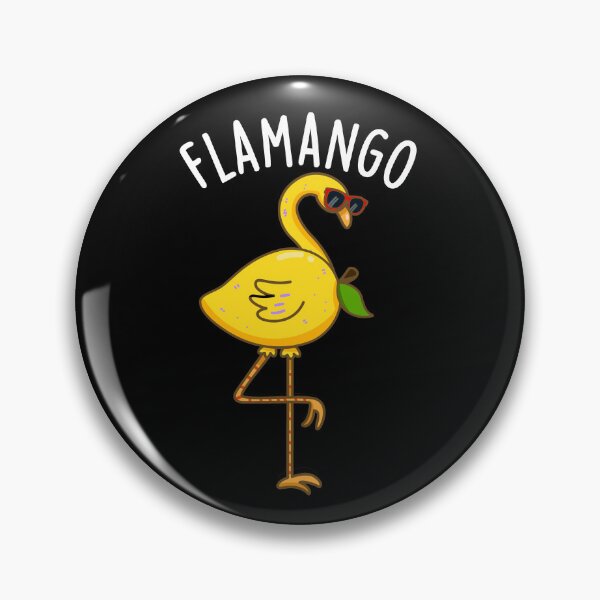 Item preview, Fla-mango Funny Flamingo Pun (Dark BG) designed and sold by punnybone.