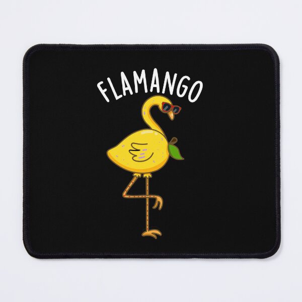Item preview, Fla-mango Funny Flamingo Pun (Dark BG) designed and sold by punnybone.