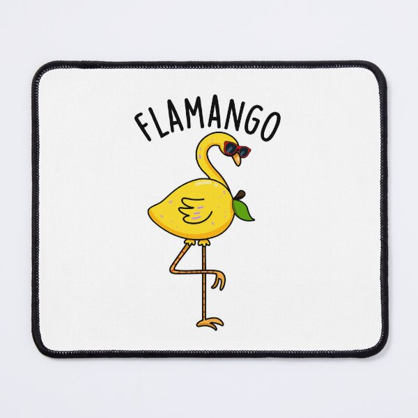 Item preview, Fla-mango Funny Flamingo Pun designed and sold by punnybone.
