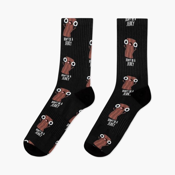 Item preview, Don't Be A Jerky Funny Food Pun (Dark BG) designed and sold by punnybone.