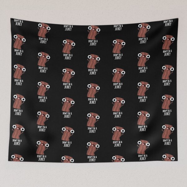 Item preview, Don't Be A Jerky Funny Food Pun (Dark BG) designed and sold by punnybone.
