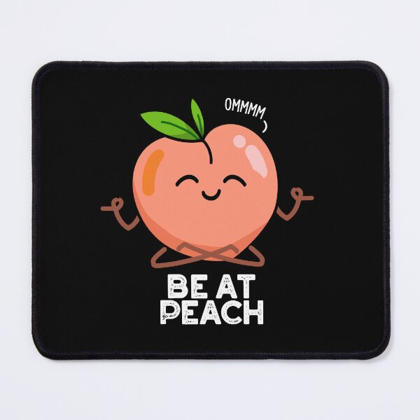 Item preview, Be At Peach Funny Fruit Pun (Dark BG) designed and sold by punnybone.