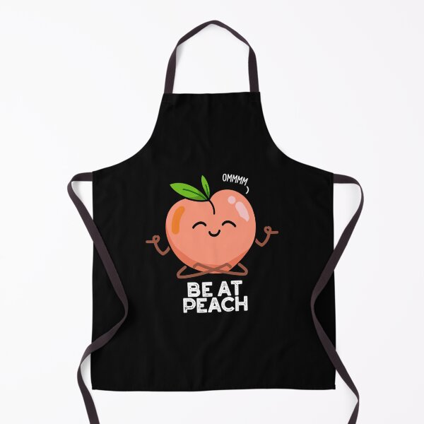 Item preview, Be At Peach Funny Fruit Pun (Dark BG) designed and sold by punnybone.