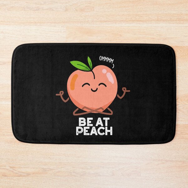 Item preview, Be At Peach Funny Fruit Pun (Dark BG) designed and sold by punnybone.