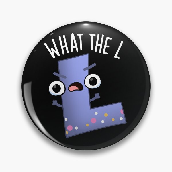 Item preview, What The L Funny Letter L Pun (Dark BG) designed and sold by punnybone.