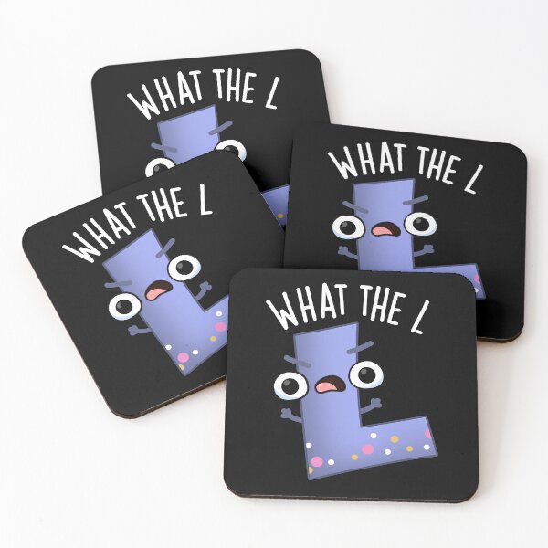 Item preview, What The L Funny Letter L Pun (Dark BG) designed and sold by punnybone.