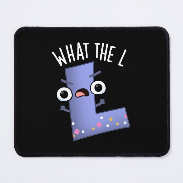 Item preview, What The L Funny Letter L Pun (Dark BG) designed and sold by punnybone.