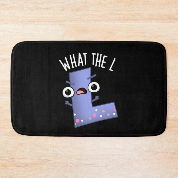 Item preview, What The L Funny Letter L Pun (Dark BG) designed and sold by punnybone.