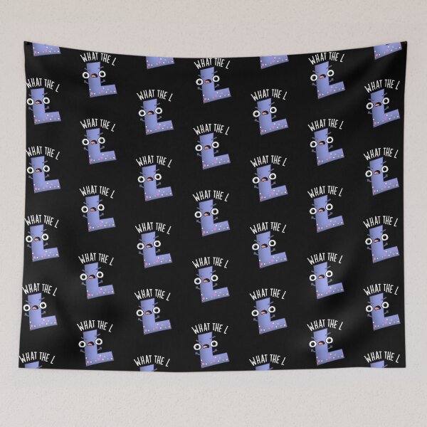 Item preview, What The L Funny Letter L Pun (Dark BG) designed and sold by punnybone.