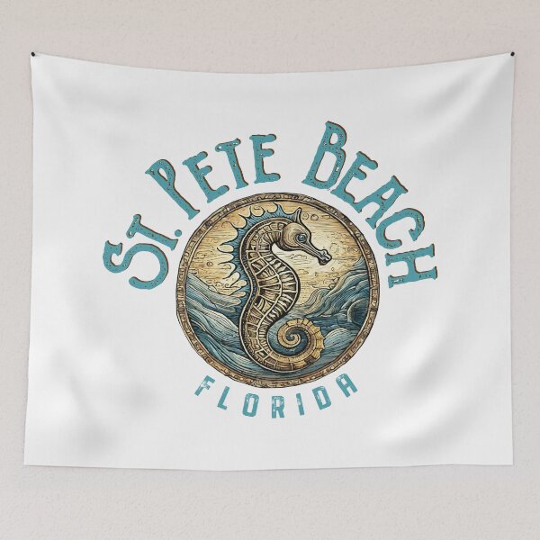Item preview, St. Pete Beach Florida Seahorse Nautical Design designed and sold by Futurebeachbum.