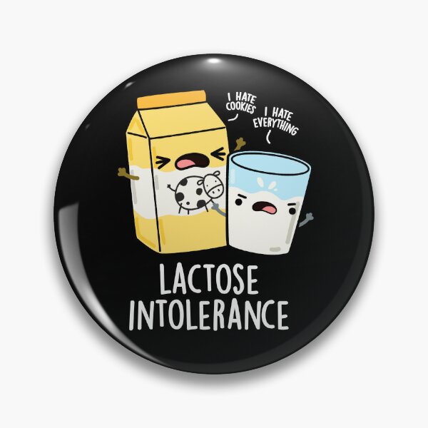 Item preview, Lactose Intolerance Funny Milk Pun (Dark BG) designed and sold by punnybone.