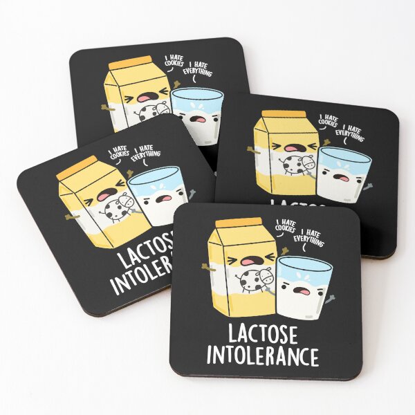 Item preview, Lactose Intolerance Funny Milk Pun (Dark BG) designed and sold by punnybone.
