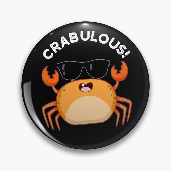 Item preview, Crabulous Funny Crab Pun (Dark BG) designed and sold by punnybone.