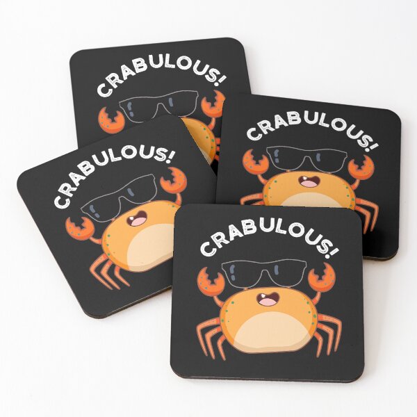 Item preview, Crabulous Funny Crab Pun (Dark BG) designed and sold by punnybone.