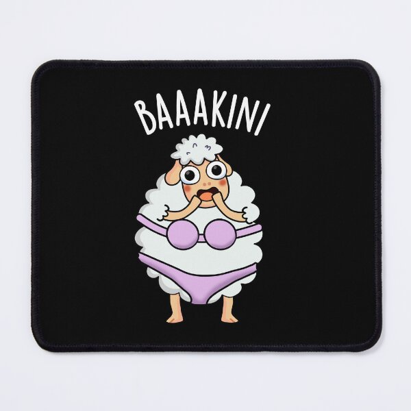 Item preview, Baa-kini Funny Bikini Pun (Dark BG) designed and sold by punnybone.