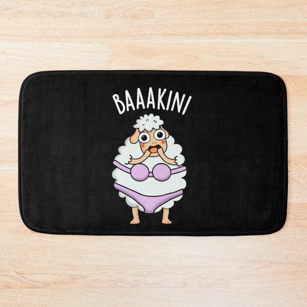 Item preview, Baa-kini Funny Bikini Pun (Dark BG) designed and sold by punnybone.