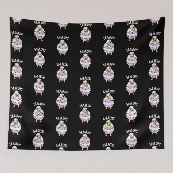 Item preview, Baa-kini Funny Bikini Pun (Dark BG) designed and sold by punnybone.