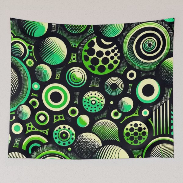 Item preview, Abstract Circles in all directions Green tint designed and sold by Blessinger77.