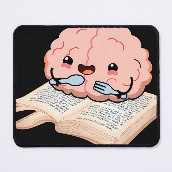 Item preview, Brain Food Cute Brain Enjoying A Book designed and sold by GinAlmada.
