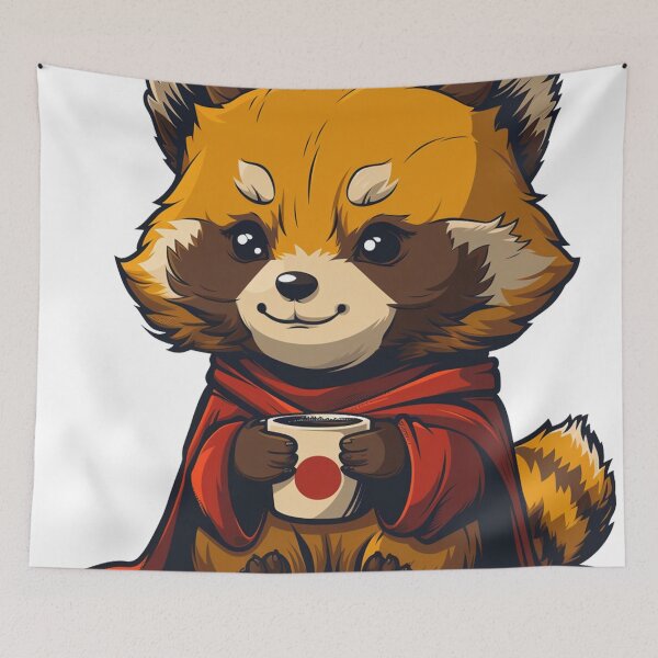 Item preview, Monk Robe Red Panda with Sunrise Sip designed and sold by dungeonwarriors.