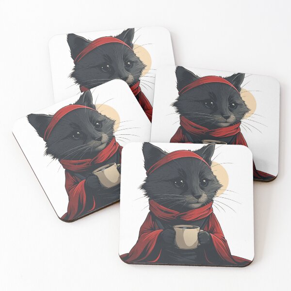Item preview, Ninja Cat with Dawn's First Coffee designed and sold by dungeonwarriors.