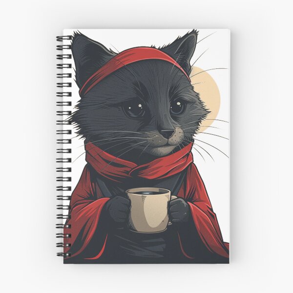 Item preview, Ninja Cat with Dawn's First Coffee designed and sold by dungeonwarriors.
