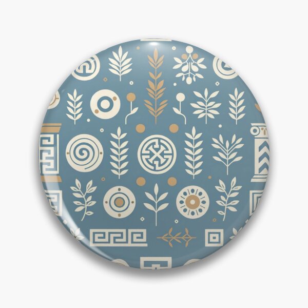 Item preview, Light Blue Ancient Greece Symbols designed and sold by PinUpPizzazz.