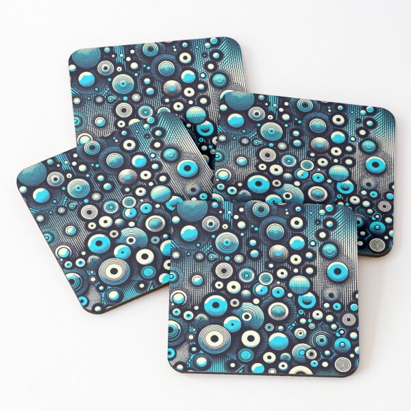 Item preview, Abstract Circles in all directions Blue tint designed and sold by Blessinger77.