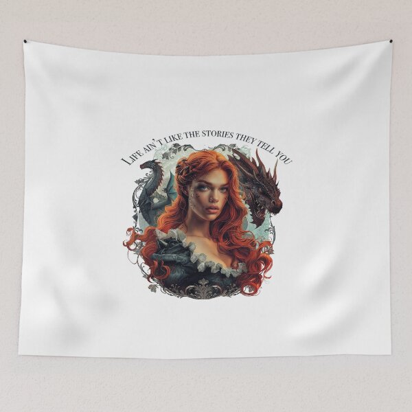 Item preview,  Damsel mythology. Princess. Vivarium Fantasy animals mythical and red-haired girl. Damsel mythology designed and sold by Anastasiia Yurevych.
