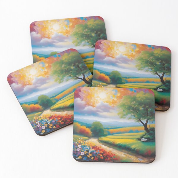 Item preview, Bench by the Path on a Colorful Day designed and sold by Aaron Ran.