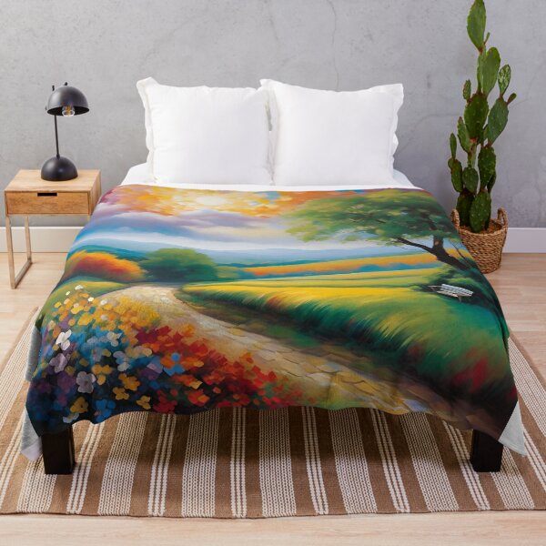 Item preview, Bench by the Path on a Colorful Day designed and sold by Aaron Ran.