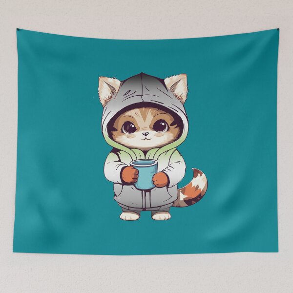 Item preview, Cute Agender Pride Flag Cat, Subtle Agender Kawaii Cat Design designed and sold by Travelslightly.