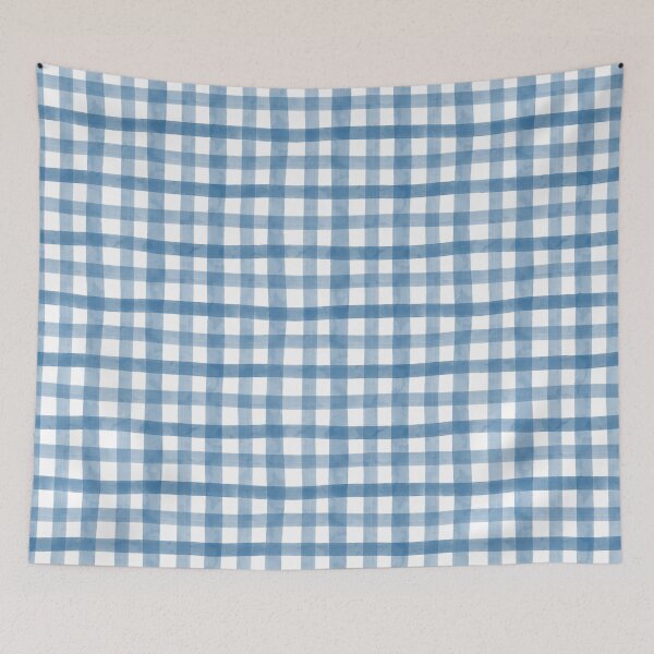 Item preview, Indigo Blue Watercolor Gingham Plaid Check Seamless Pattern designed and sold by owliedesign.