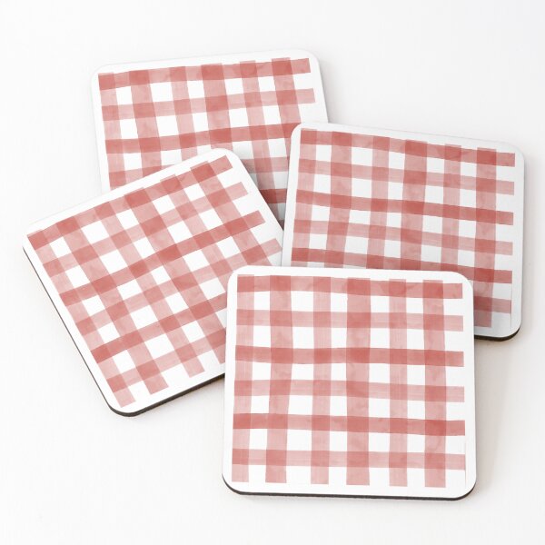 Item preview, Cherry Red Watercolor Gingham Plaid Check Seamless Pattern designed and sold by owliedesign.