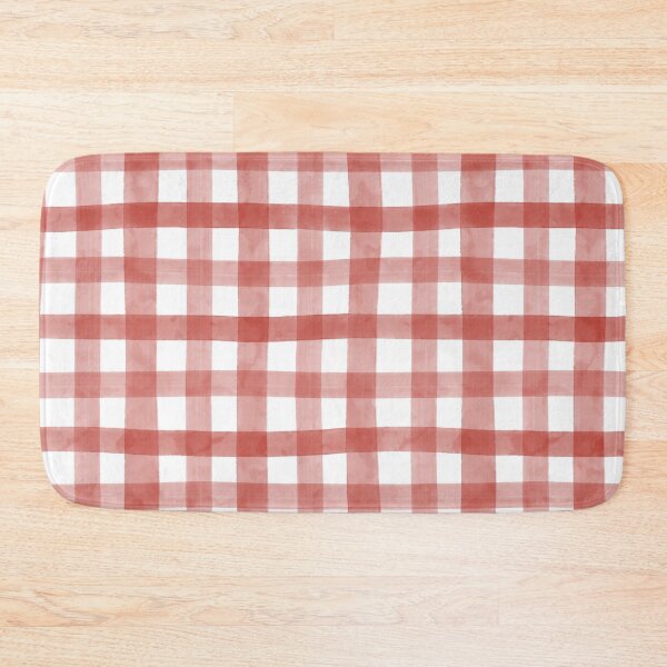 Item preview, Cherry Red Watercolor Gingham Plaid Check Seamless Pattern designed and sold by owliedesign.