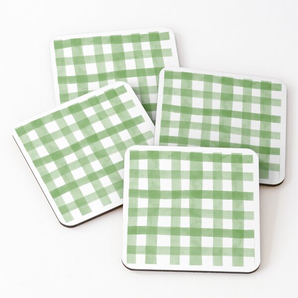 Item preview, Olive Green Watercolor Gingham Plaid Check Seamless Pattern designed and sold by owliedesign.