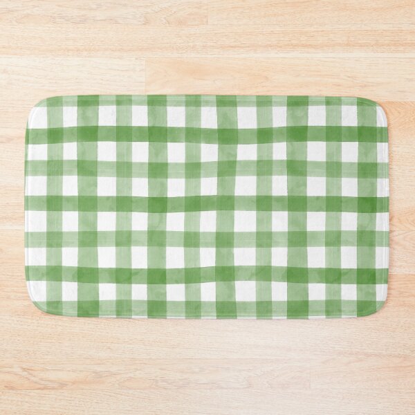 Item preview, Olive Green Watercolor Gingham Plaid Check Seamless Pattern designed and sold by owliedesign.