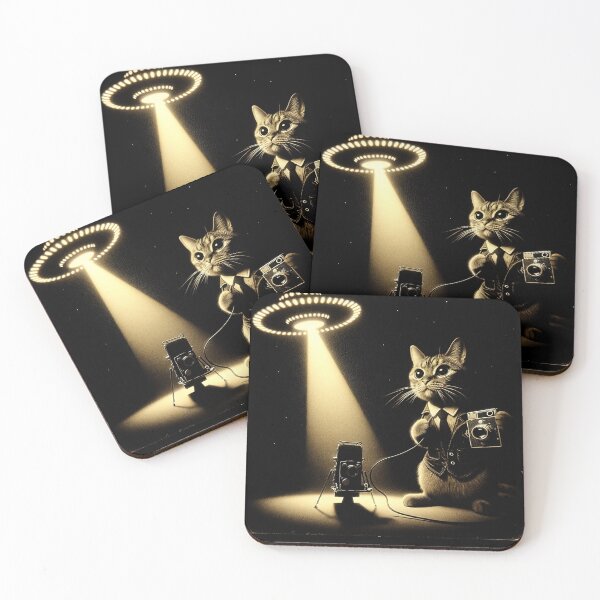 Item preview, Cat takes photo with UFO designed and sold by panshop20.