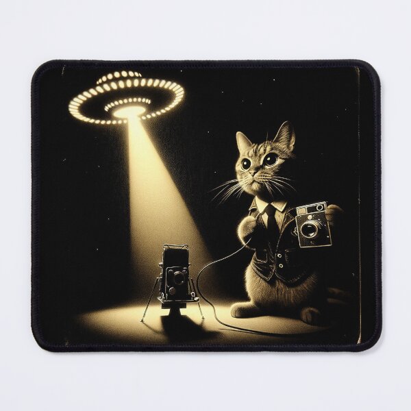 Item preview, Cat takes photo with UFO designed and sold by panshop20.