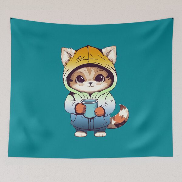 Item preview, Cute AroAce Agender Pride Flag Cat, Subtle AroAce Agender Kawaii Cat Design designed and sold by Travelslightly.