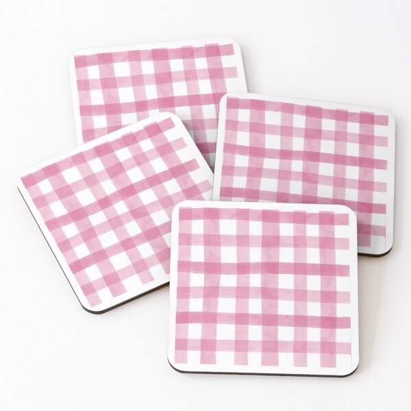 Item preview, Fuchsia Pink Watercolor Gingham Plaid Check Seamless Pattern designed and sold by owliedesign.