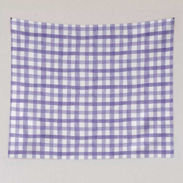 Item preview, Iris Purple Watercolor Gingham Plaid Check Seamless Pattern designed and sold by owliedesign.