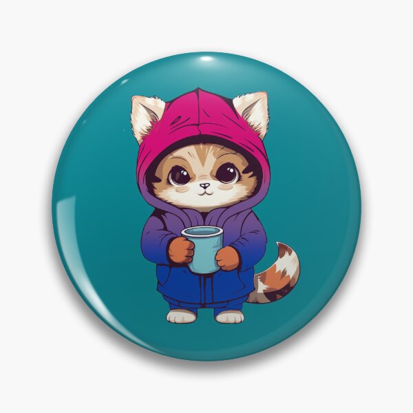 Item preview, Cute Bisexual Pride Flag Cat, Subtle Bisexual Kawaii Cat Design designed and sold by Travelslightly.