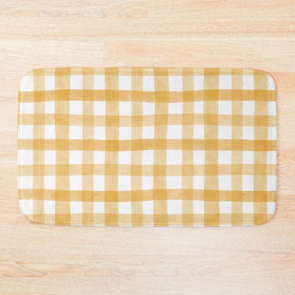 Item preview, Tangerine Saffron Watercolor Gingham Plaid Check Seamless Pattern designed and sold by owliedesign.